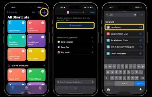 侯马苹果14锁屏维修店分享iPhone14升级iOS16.4后如何创建锁屏快捷方式 