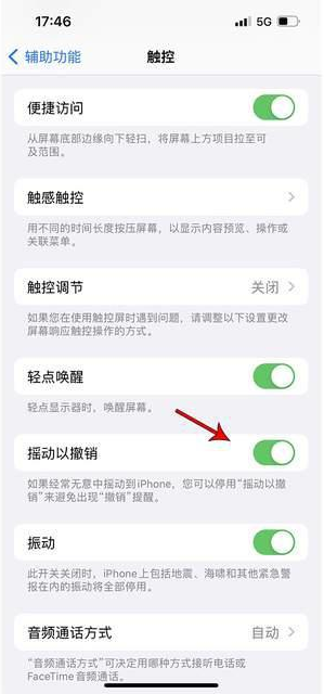 侯马苹果手机维修分享iPhone手机如何设置摇一摇删除文字 